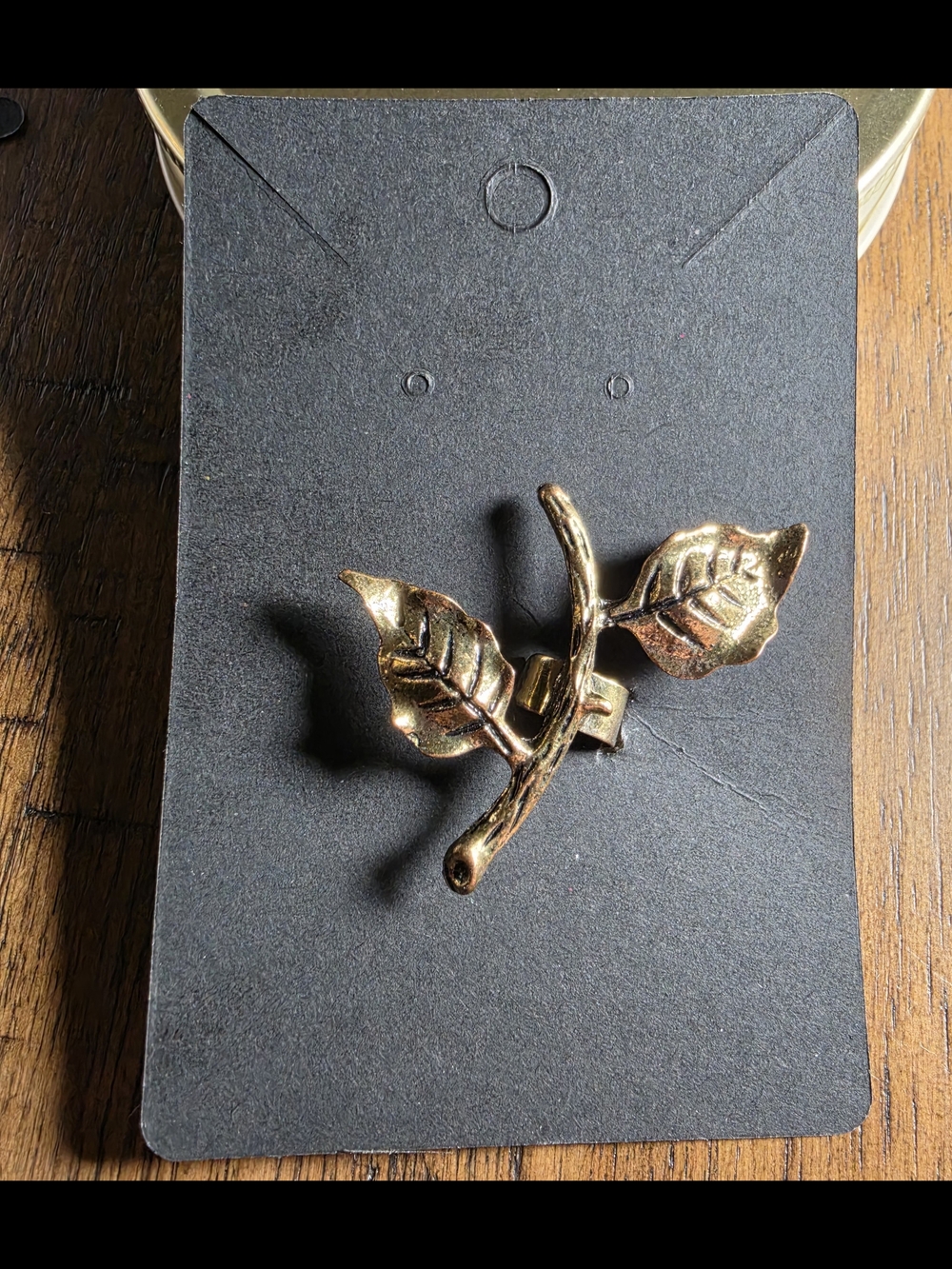 Amazon Gold Leaf Branch Clip-On Earrings